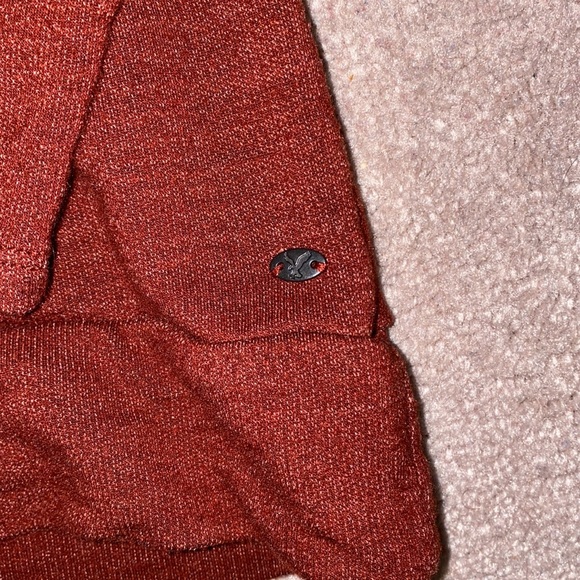 American Eagle Women’s Rust Sweater with Open back - Picture 2 of 5